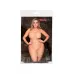 Эффектное платье-сетка со стразами Cleo телесный XXL