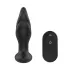 Черная анальная вибропробка Angelina Remote Rotating Plug - 14 см черный 