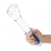 Стеклянный стимулятор в форме сжатой в кулак руки 11’’ Glass Fist Double Ended With Handle Grip - 28 см прозрачный 