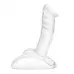 Стеклянный фаллоимитатор на подставке 7,5’’ Rideable Standing Glass Cock With Stability Base - 19 см прозрачный 