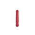 Красный силиконовый вибратор с загнутым кончиком - 22,1 см красный 