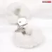 Белые меховые наручники на сцепке с ключиками белый 