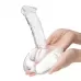 Стеклянный фаллоимитатор на подставке 7,5’’ Rideable Standing Glass Cock With Stability Base - 19 см прозрачный 