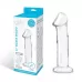 Прозрачный стеклянный фаллоимитатор 6’’ Glass Dildo With Veins   Flat Base - 15,2 см прозрачный 