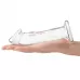 Прозрачный стеклянный фаллоимитатор 6’’ Glass Dildo With Veins   Flat Base - 15,2 см прозрачный 