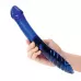 Синий двусторонний стеклянный стимулятор 11’’ Double-sided Glass Dildo For G-Spot P-Spot Stimulation - 28 см синий 