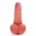 Телесный силиконовый фаллоимитатор на присоске - 24 см телесный 