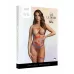 Боди с гартерами и наклейками на грудь Open-cup Strappy Teddy   Dazzling Sticker оранжевый S-M-L