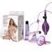 Фиолетовая вибропомпа для клитора и сосков Vibrating Nipple Suckers with Clitoral Pump and Quick Release фиолетовый 