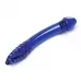 Синий двусторонний стеклянный стимулятор 11’’ Double-sided Glass Dildo For G-Spot P-Spot Stimulation - 28 см синий 