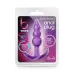 Фиолетовый анальный стимулятор Triple Bead Anal Plug - 9 см фиолетовый 