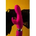 Розовый вибратор с клиторальным стимулятором L EROINA - 17 см розовый 