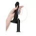 Черный фаллос с имитацией эякуляции Silicon Cum Dildo L - 19,6 см черный 
