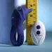 Синее эрекционное виброкольцо с клиторальной подушечкой и пультом ДУ Adjustable Fun Ring синий 