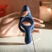 Синее эрекционное виброкольцо с двойным подхватом мошонки Ring Around The Rosy синий 